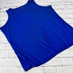 Susan Graver Essentials Blue Sleeveless Tank Top Women's 3X Stretch Layering